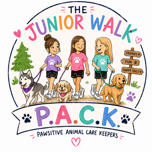 The Junior Walk P.A.C.K. โ three friends walking dogs